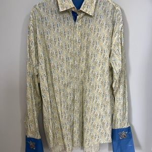 Mens Bugatchi button-up shirt, size Large. Never been worn